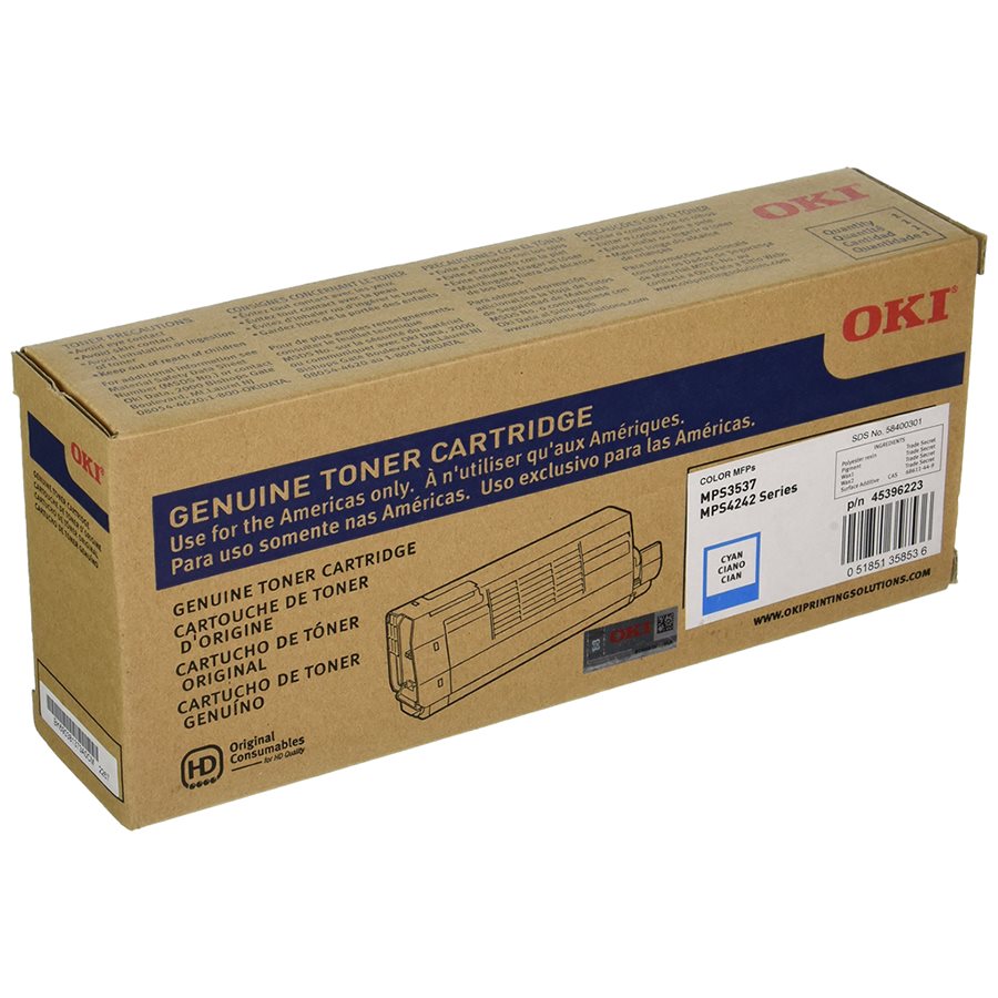Oki 45396223 (MPS3537/4242) OEM Toner Cyan 10K