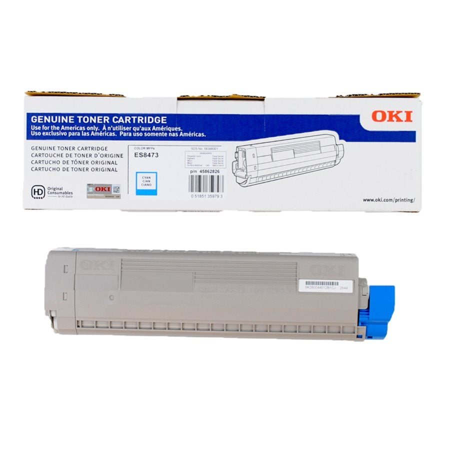 Oki 45862826 (ES8473) OEM Toner Cyan 8.8K