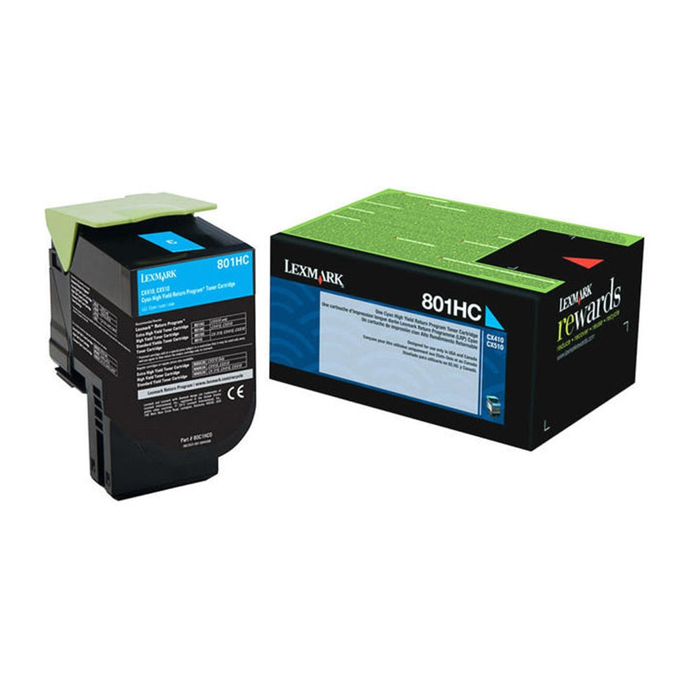 Lexmark 80C1HC0 High YIeld Cyan Toner