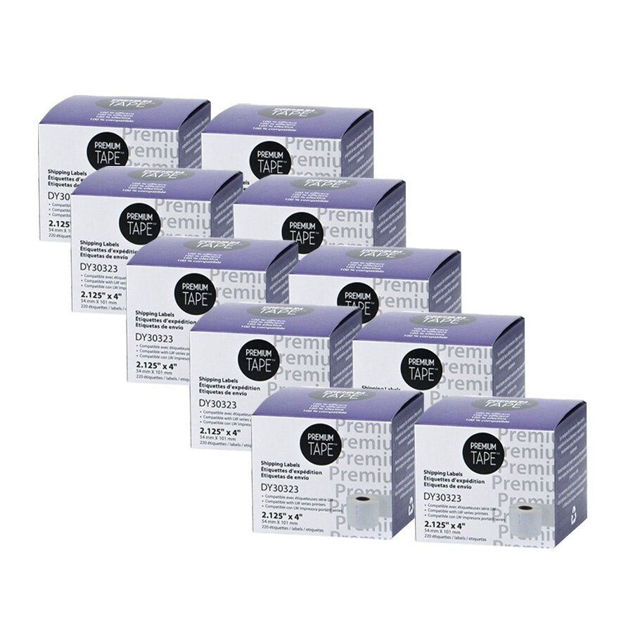 Alternative Dymo 30323 Étiquettes 2 1/8'' x 4'' (Pack of 10)