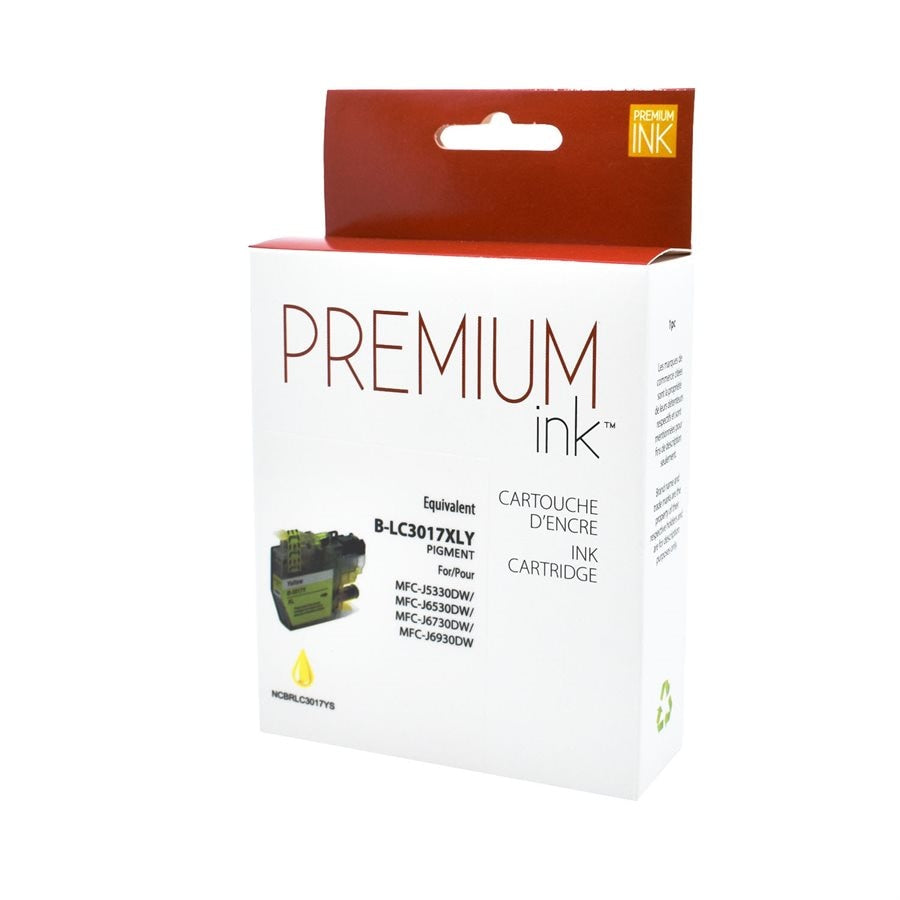 Brother LC3017XL Pigment Yellow Alternative Premium Ink TBD
