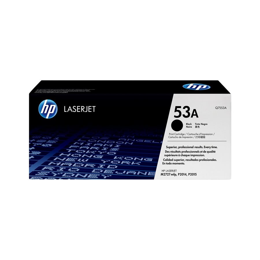 HP LaserJet M2727/P2015 OEM Toner Q7553A Black 3K
