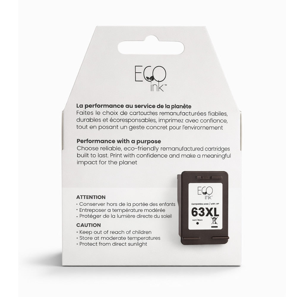HP no.63XL F6U64AN Reman Black EcoInk