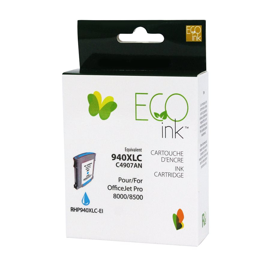 HP No. 940XL C4907A Cyan Reman EcoInk TBD