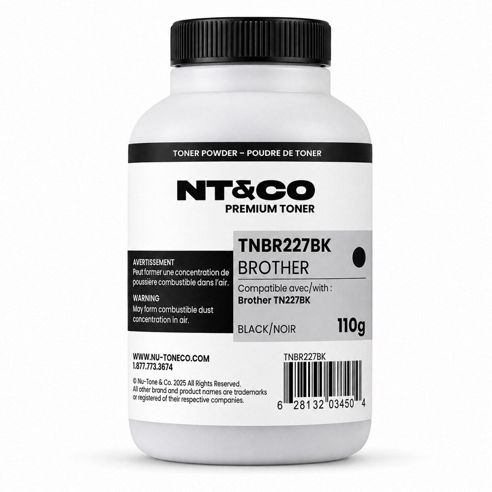 Powder Toner for use in Brother TN227BK 110g