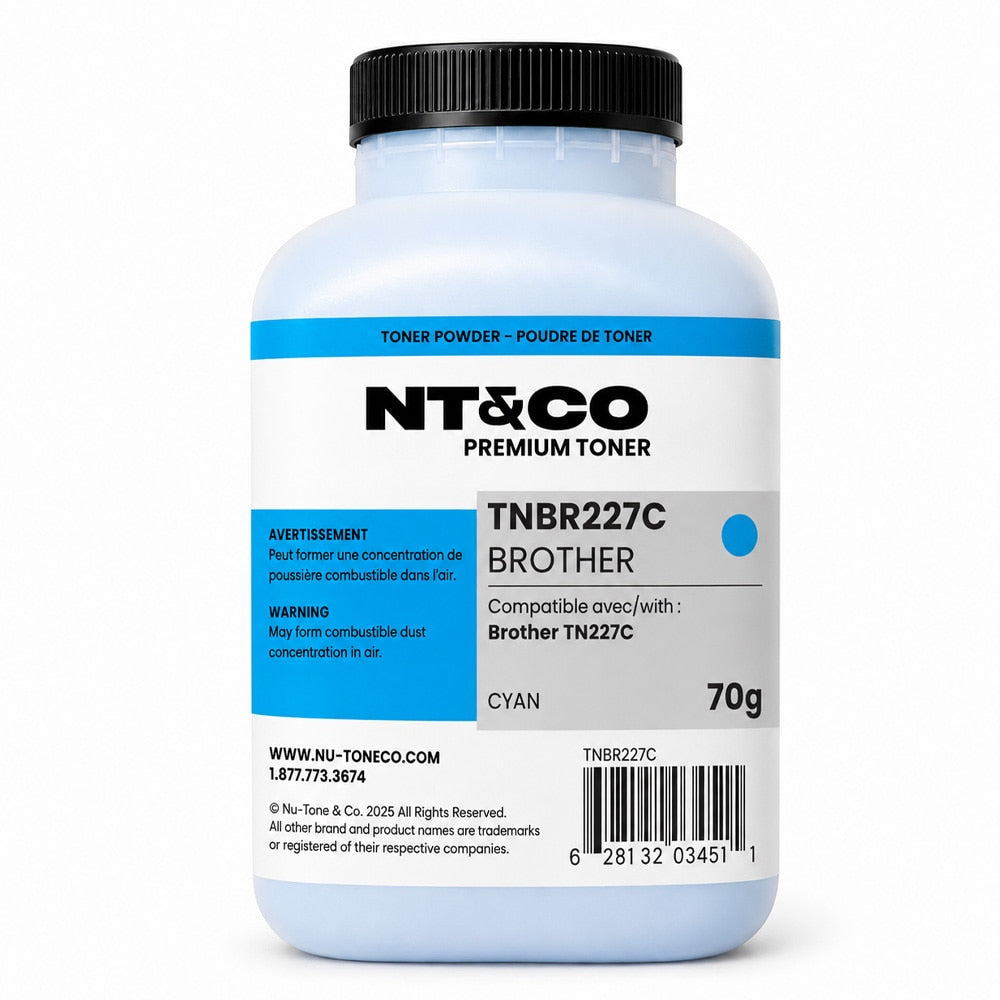 Powder Toner for use in Brother TN227C 70g