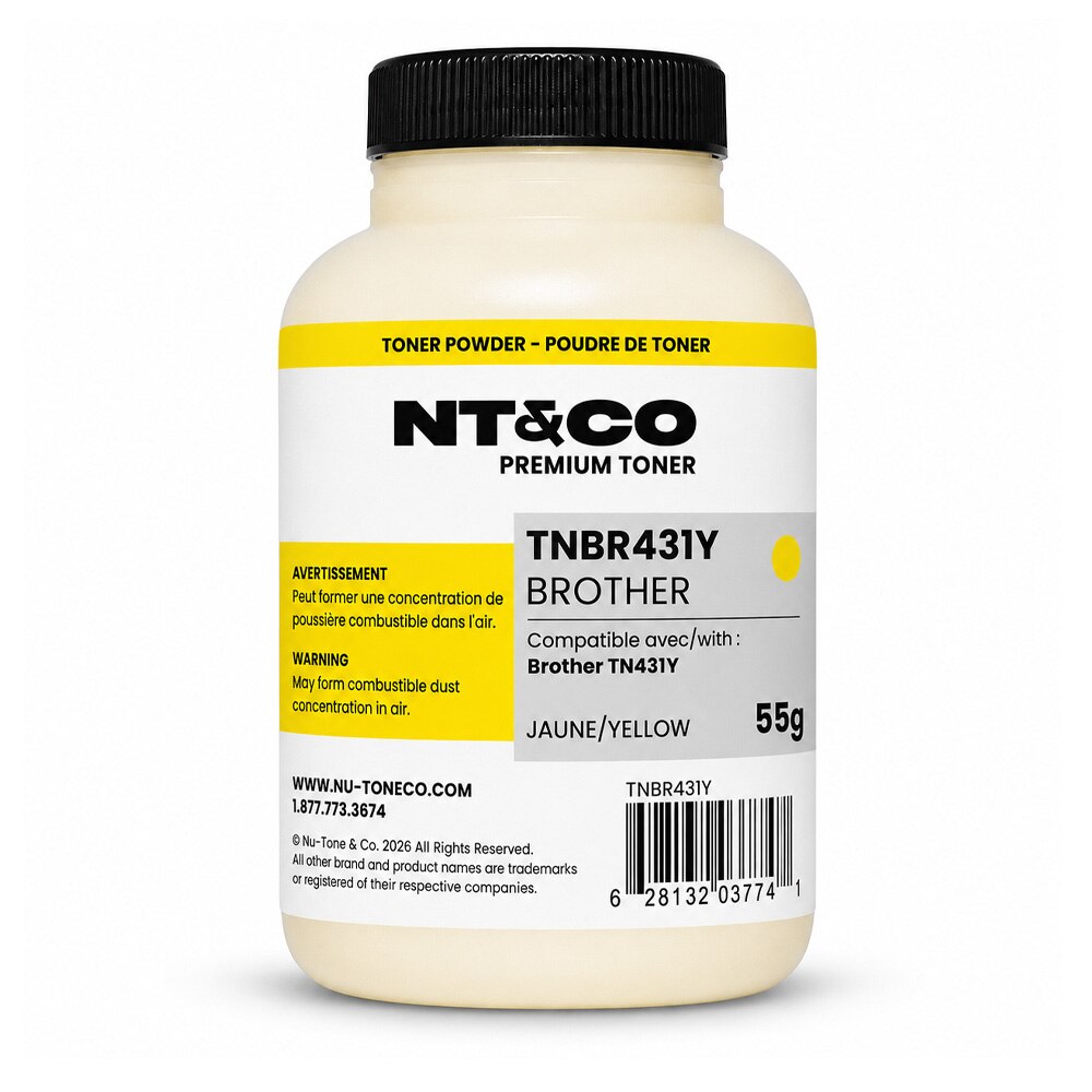 Toner Powder for use in Brother TN431Y 55g