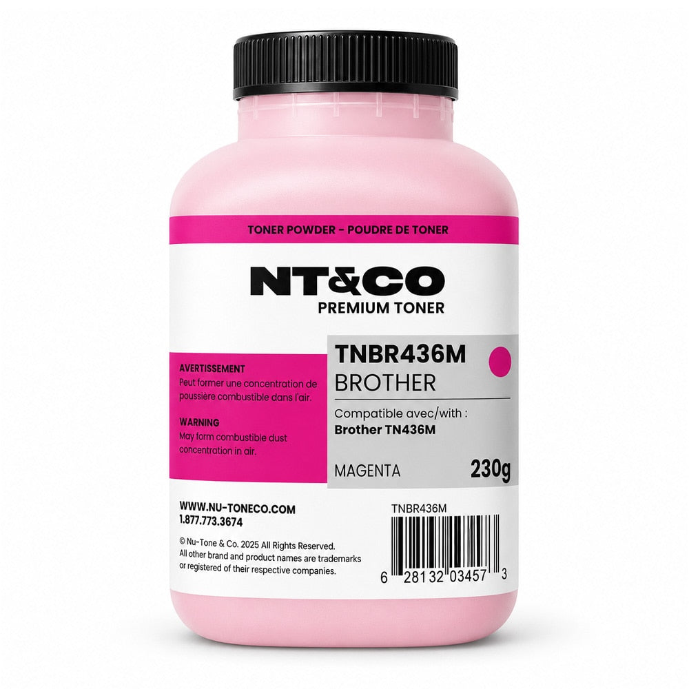 Powder Toner for use in Brother TN436M 125g