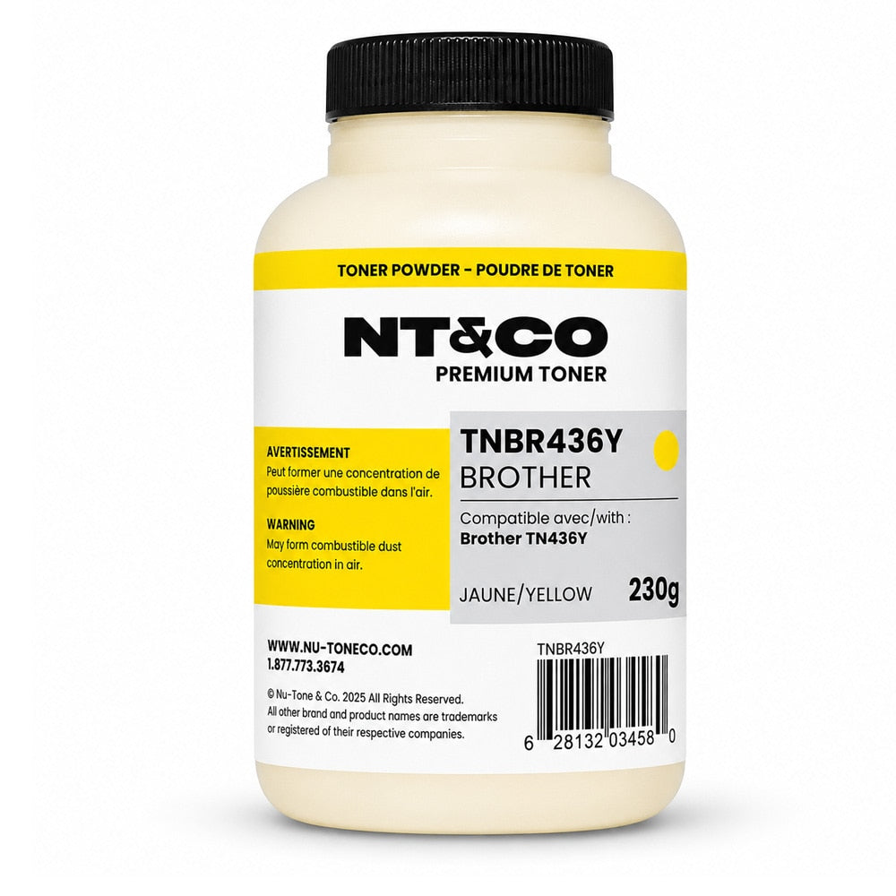 Powder Toner for use in Brother TN436Y 125g