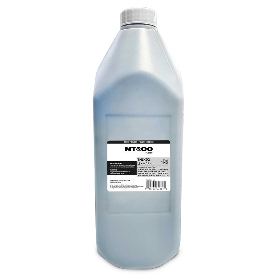 Toner for use in Lexmark CS/CX Cyan 1kg