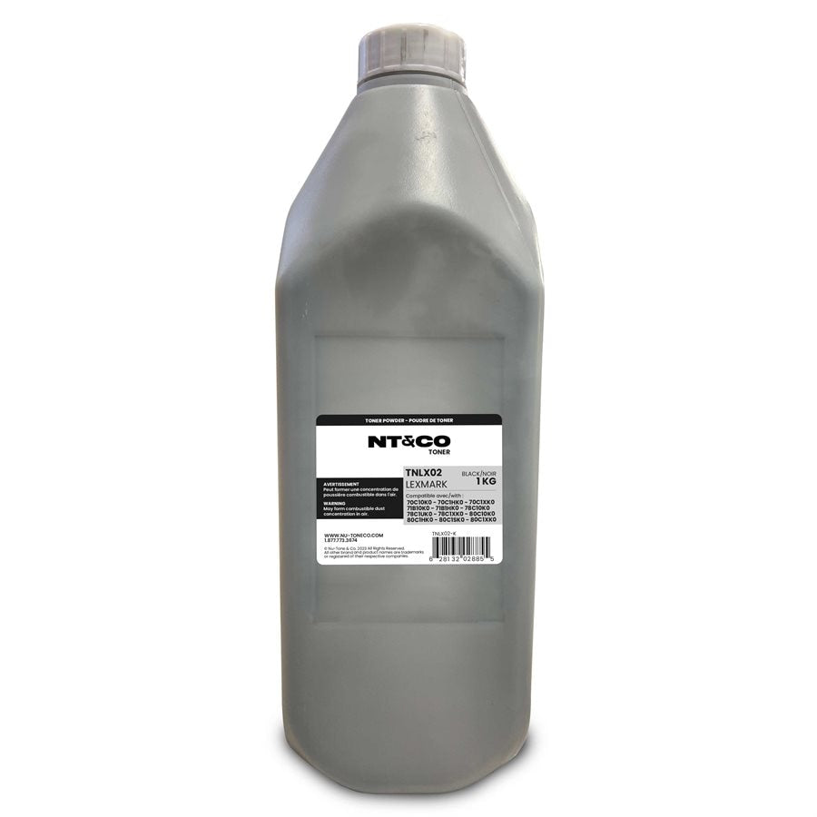 Toner for use in Lexmark CS/CX Black 1kg