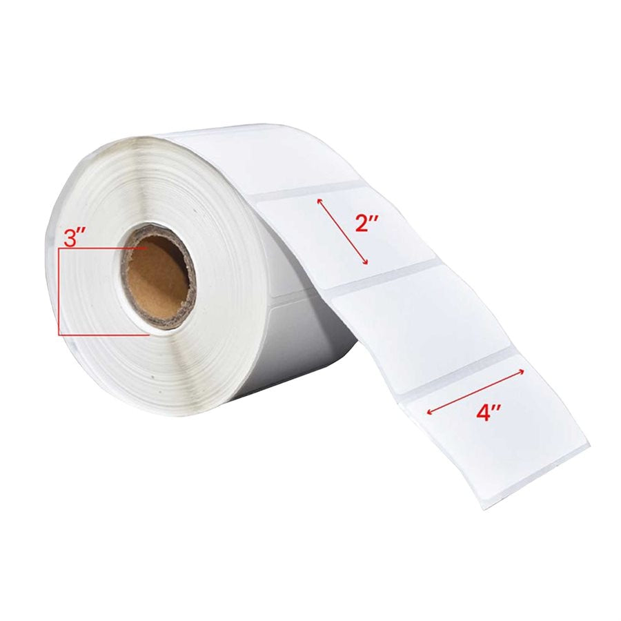 4x2'' Thermique Transfert Étiquettes 3''Core 2750/Rouleaux - 4/cs