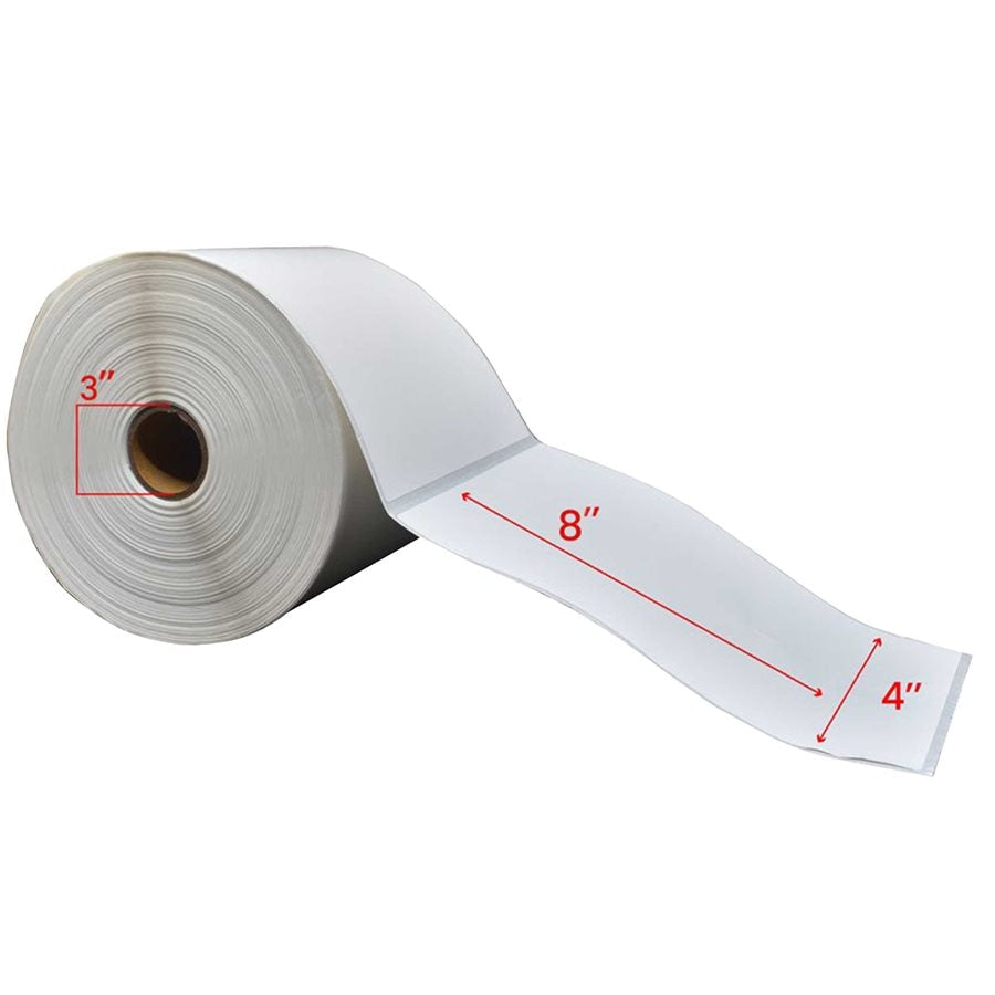 4x8'' Thermique Transfert Étiquettes 3''Core 750/Rouleaux - 4/cs