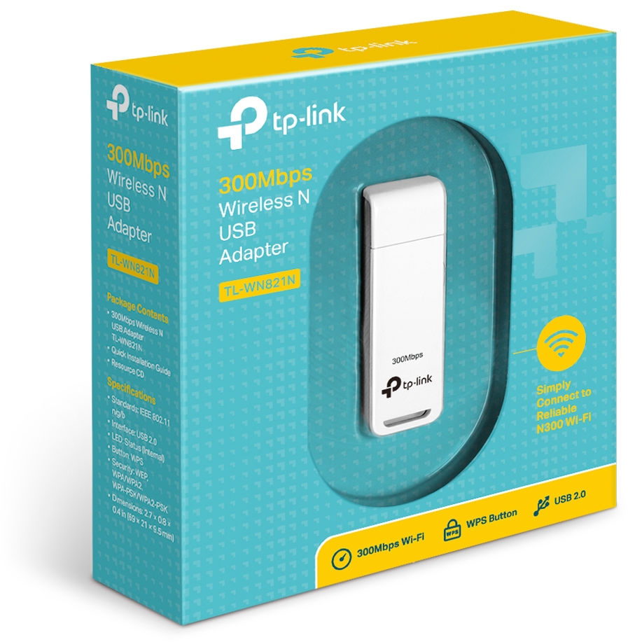 TL-WN821N - 300 mbps wireless n usb adapter internal antennas - Clé internet wifi - Kartouche Plus