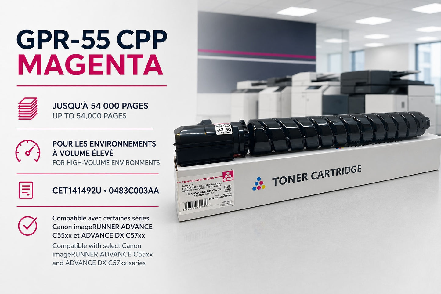 Canon GPR-55 (0483C003AA) CPP Magenta Toner Cartridge