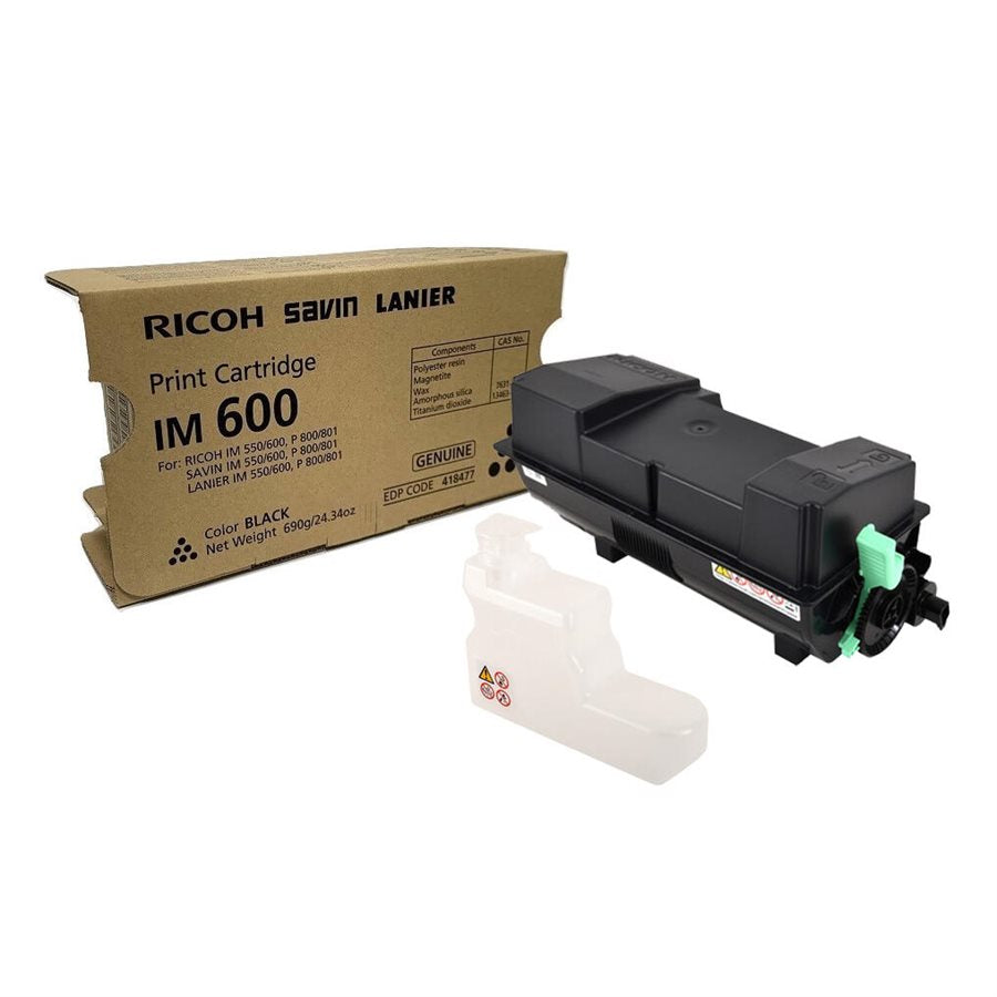Ricoh 418477 OEM Toner Black 25.5K (with waste toner)
