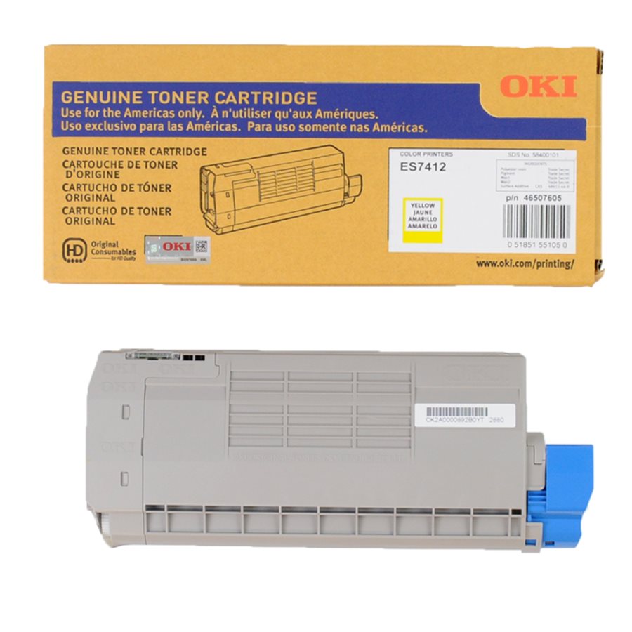 Oki 46507605 (ES7412) OEM Toner Yellow 10K