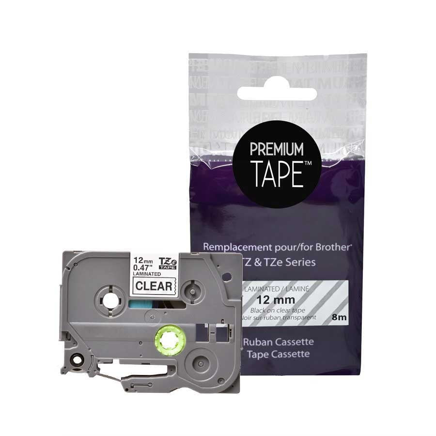 Brother TZ-131 Ruban Noir/Clear12mm Alternative