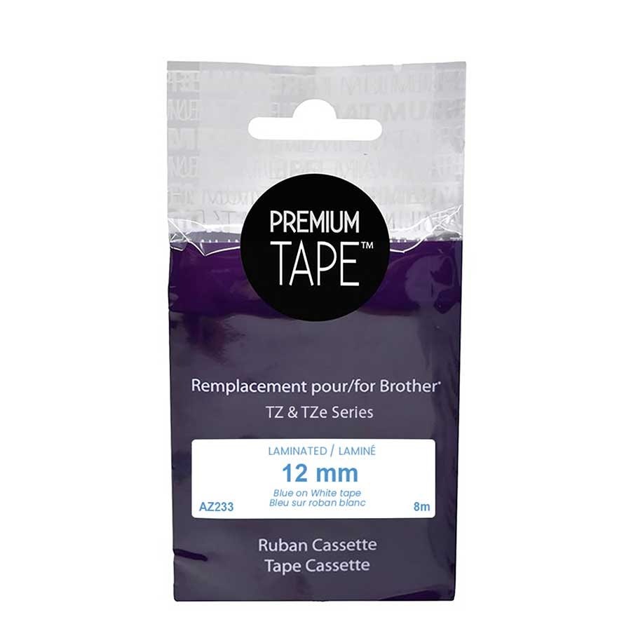 Brother TZ-233  Bleu/Blanc 12mm * 8m Alternative