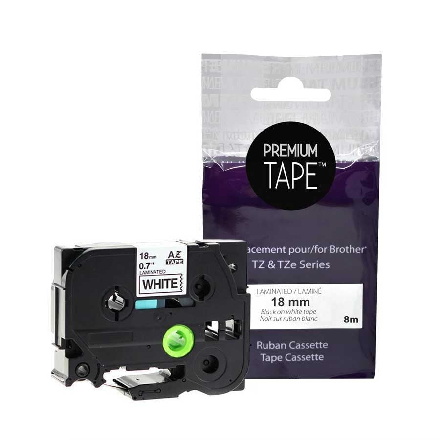 Brother TZ-241 Noir/Blanc 18mm Alternative