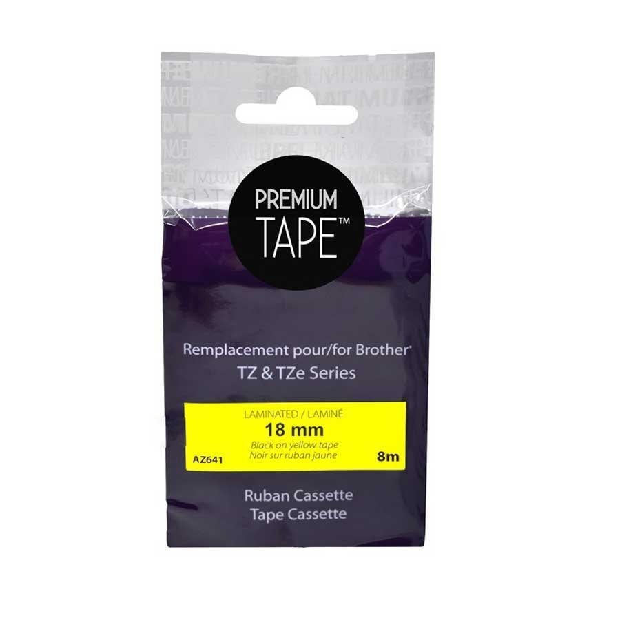 Brother TZ-641 Noir/Jaune Alternative Premium Ruban