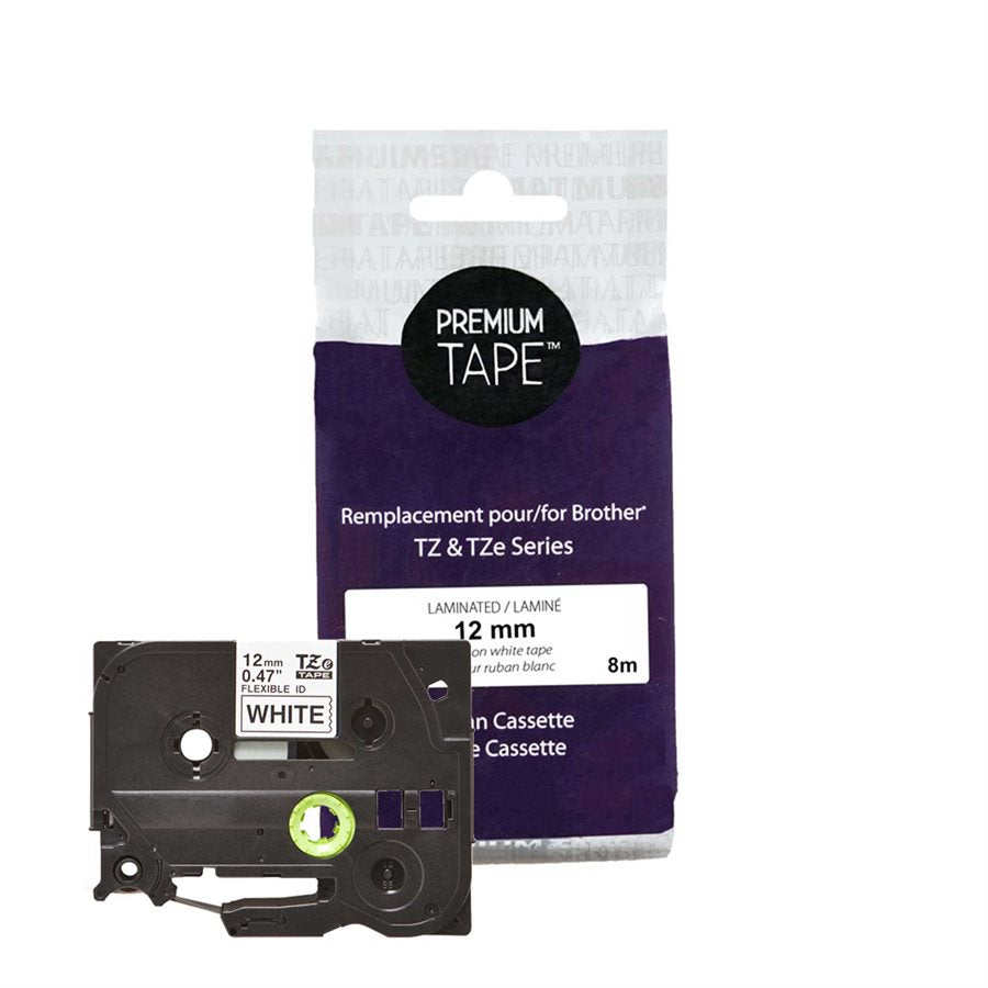 Brother TZe-FX231 Flexible  Noir/Blanc 12mm