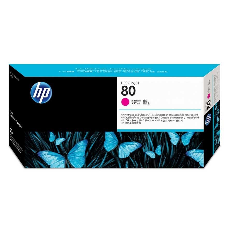HP No.80 OEM Magenta Printhead and Printhead Cleaner