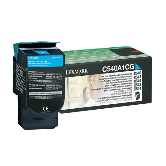 Lexmark C540A1CG Original Cyan Return Program cartouche de toner