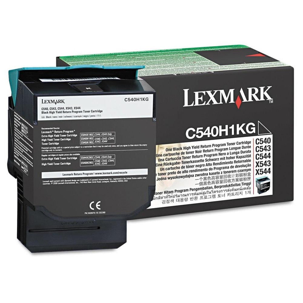 Lexmark C540H1KG C540H2KG Original Black Return Program Toner Cartridge High Yield