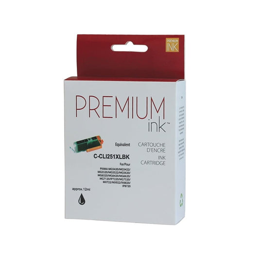 Canon CLI-251XL Noir Premium Encre Alternative