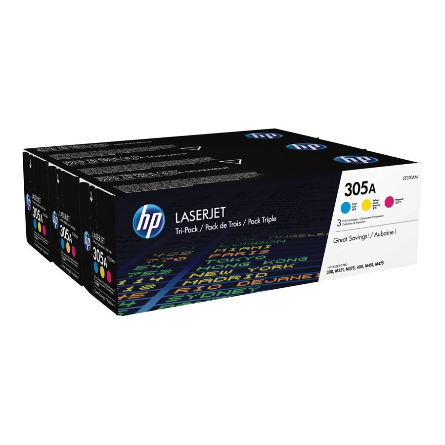 HP 305A TRI-PACK CE411A/12A/13A LJ Pro  OEM