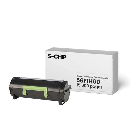 Lexmark 56F1H00/56F1U0E/56F0HA0 Alternative Blanc Étiquette S-Puce 15K