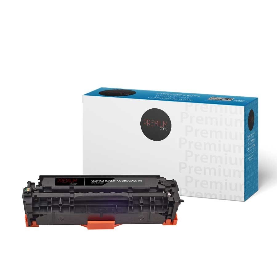 HP CC531A/CE411A/CF381A/Canon 118 Cyan Premium Tone OP 2.9K