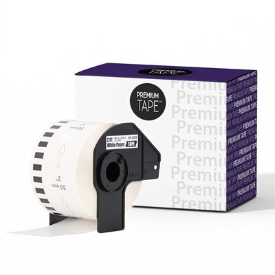 Ruban blanc continu - Compatible Brother DK2223 - 50 mm x 30.4 m - Kartouche Plus