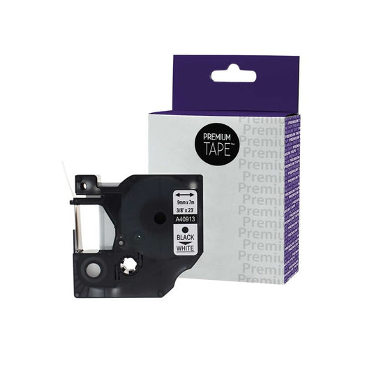 Dymo 40913/41913 Ruban D1 Noir/Blanc 9mm