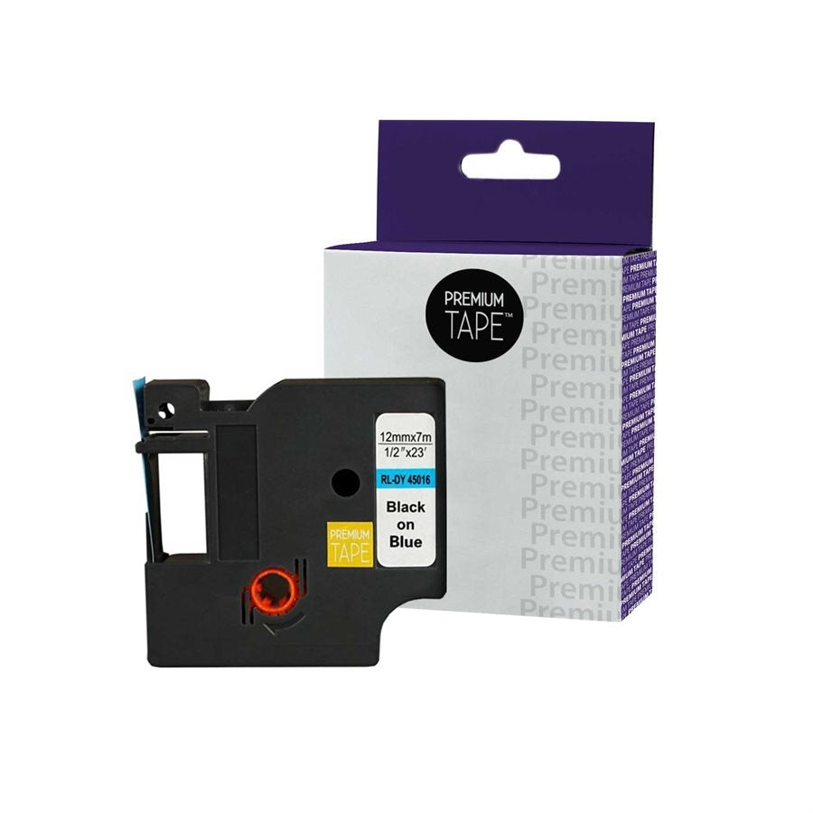 Dymo A45016 Alternative Ruban Noir/Bleu 12mm