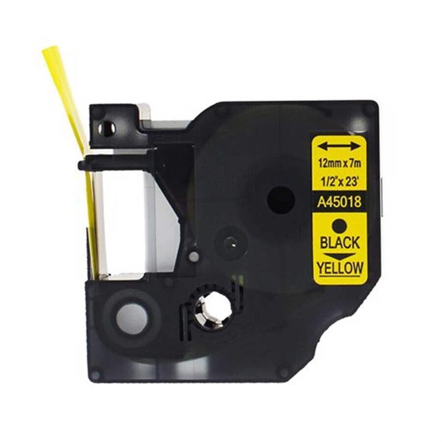Dymo A45018 Alternative Ruban Noir/Jaune 9mm