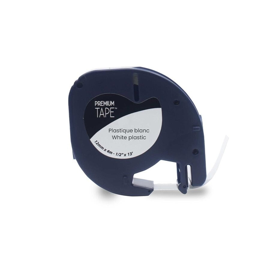 Dymo 91331 Plastic Étiquette Alternative Noir/Blanc 12mm