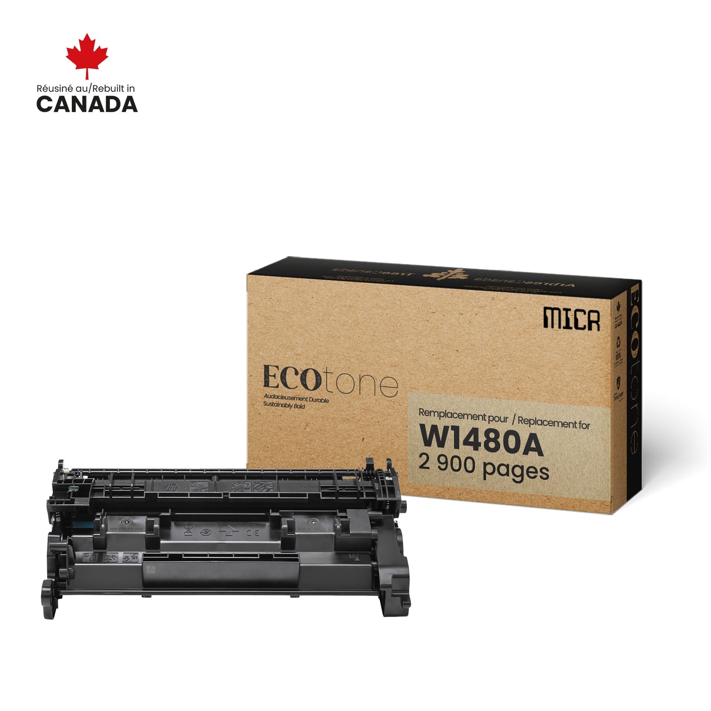 HP W1480A Reman Ecotone MICR Black 2.9K
