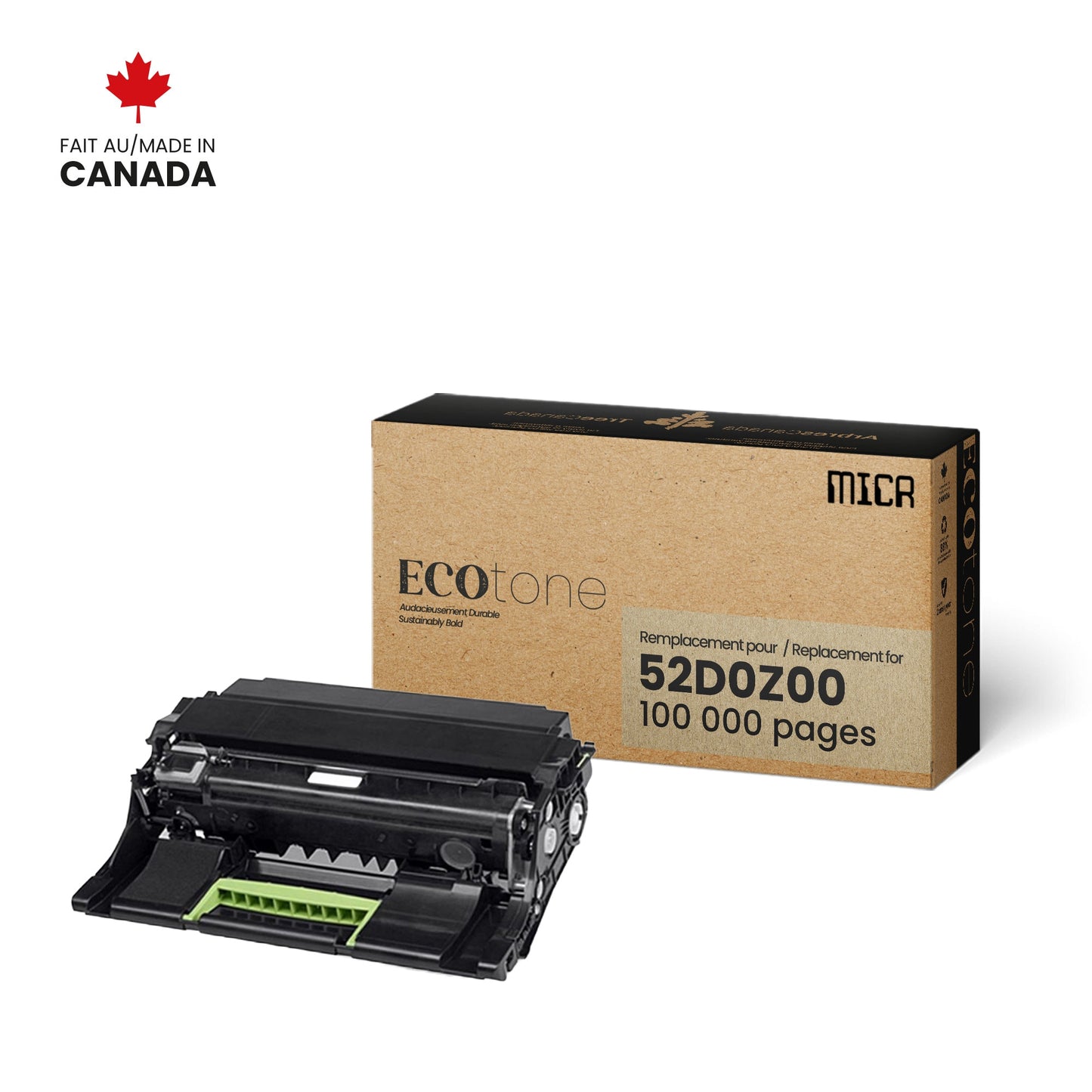 Lexmark 52D0Z00 MICR Reman Ecotone Drum Unit 100K