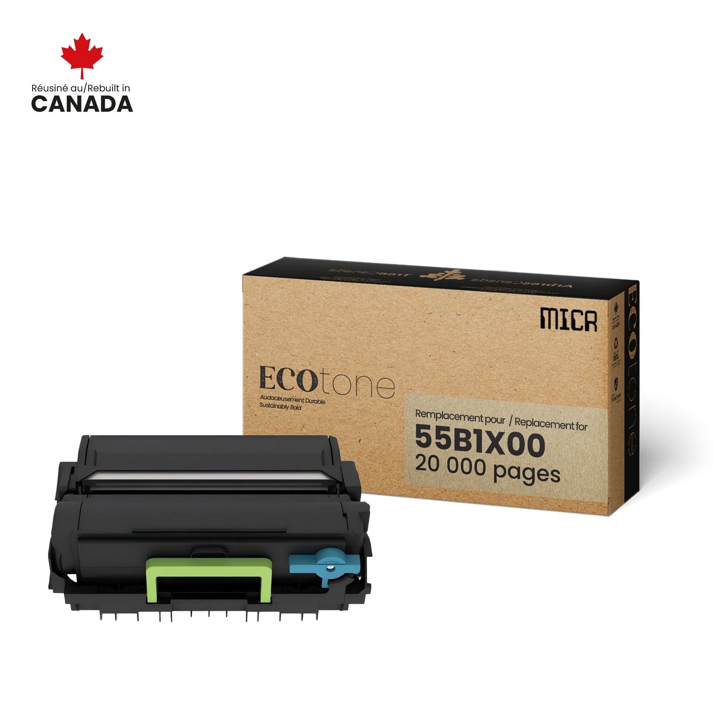 Lexmark 55B1X00 MICR Ecotone Black 20K