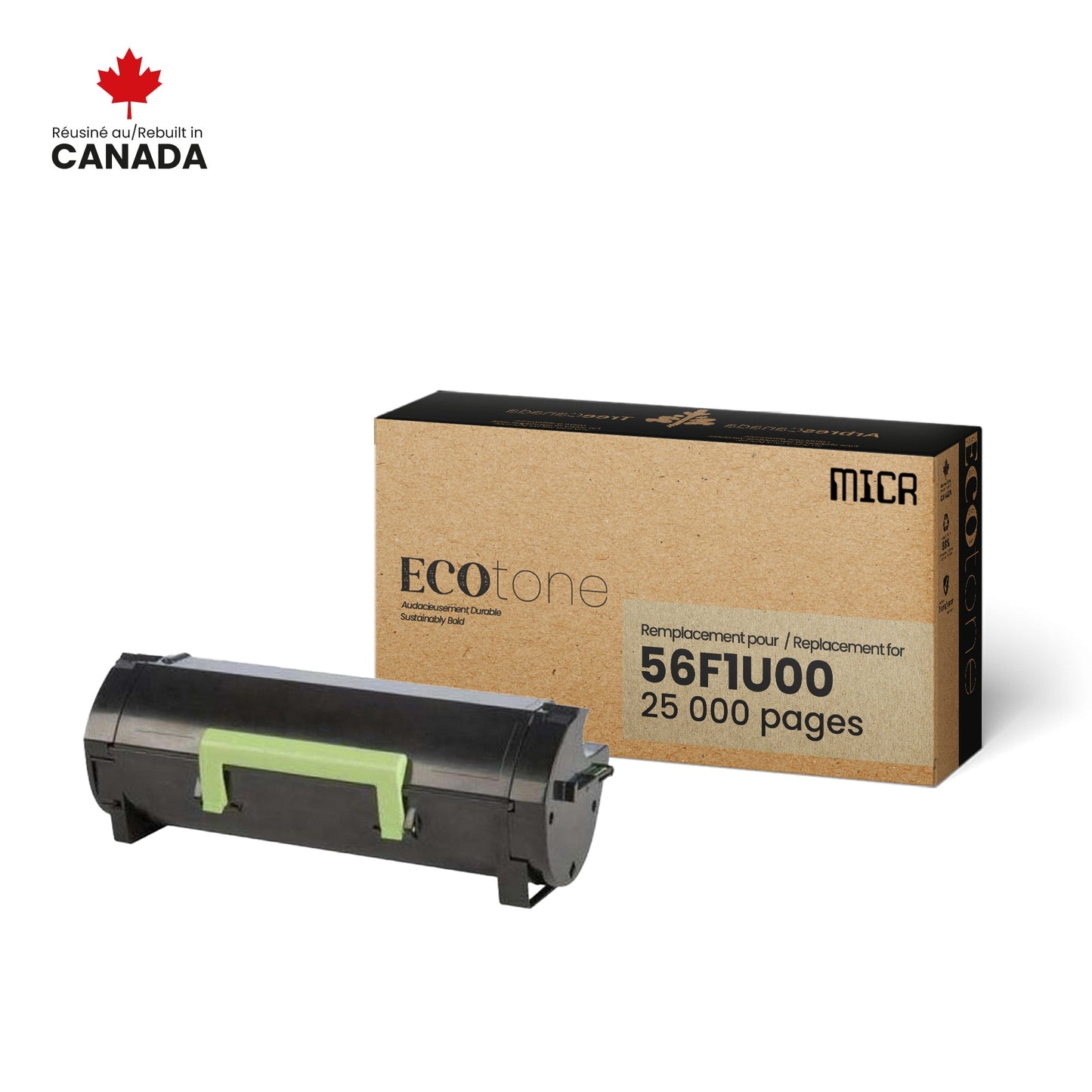 Lexmark 56F1U00 MICR Ecotone Black 25K