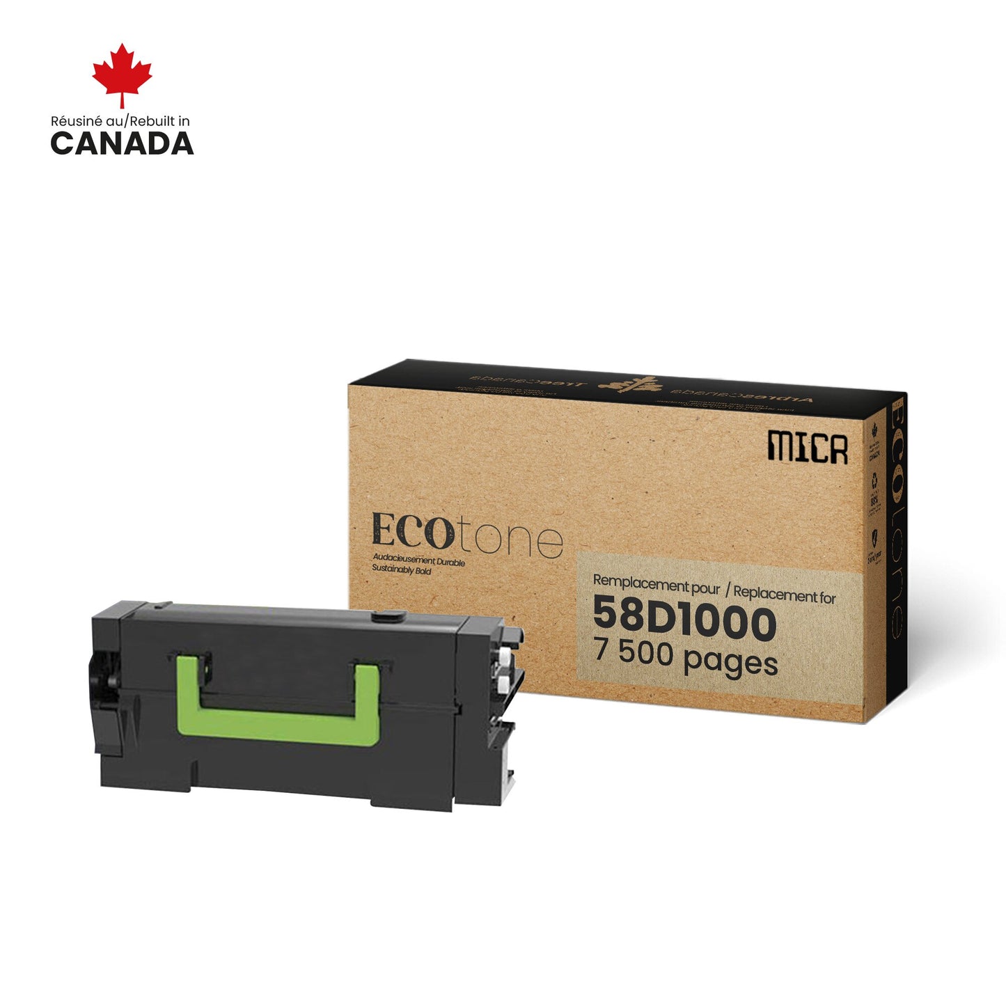 Lexmark 58D1000 MICR Ecotone Black 7.5K