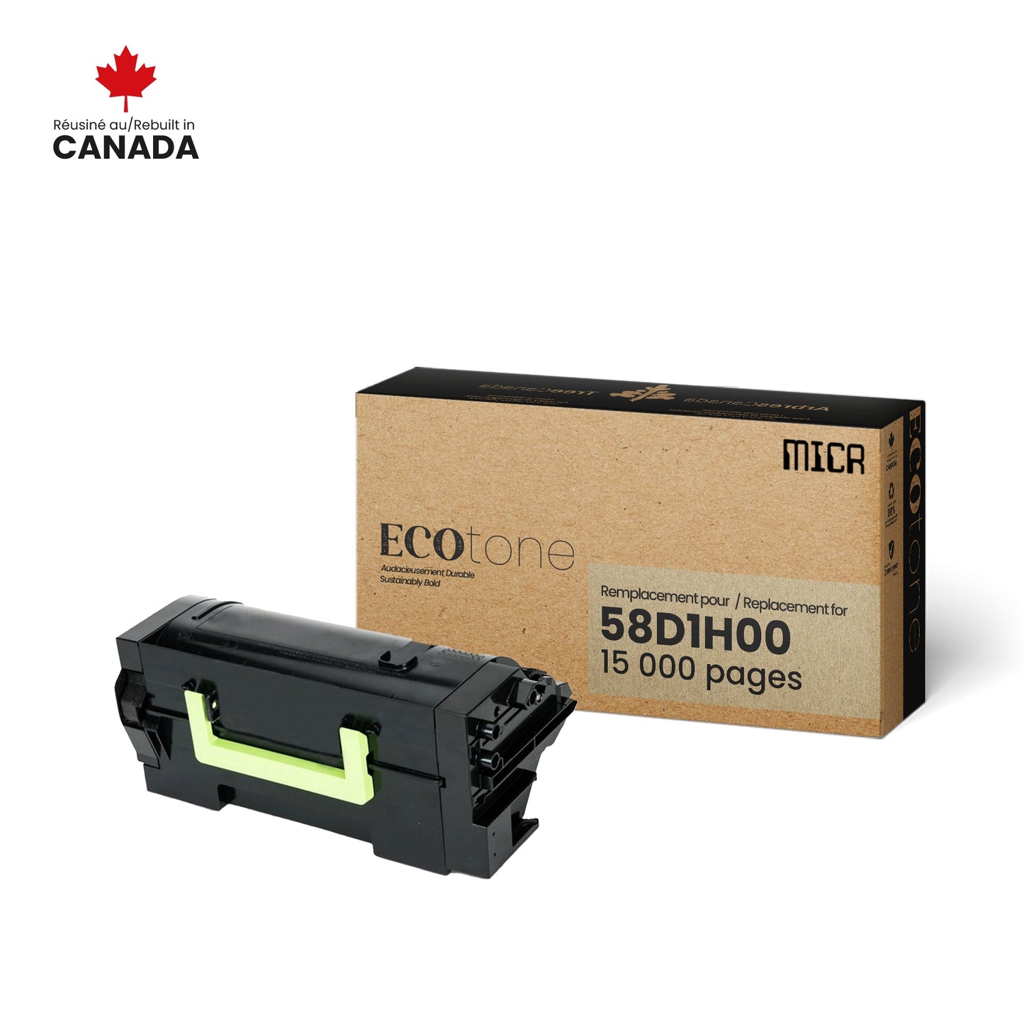 Lexmark 58D1H00 MICR Ecotone Black 15K
