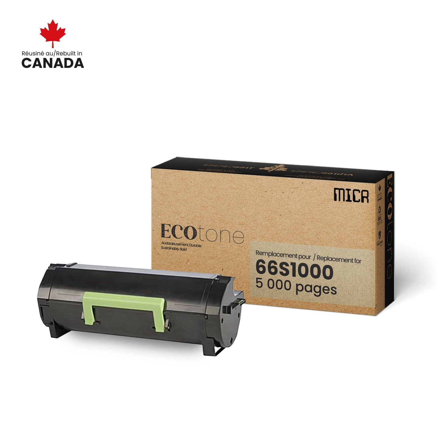 Lexmark 66S1000 MICR Reman Ecotone Black 5K