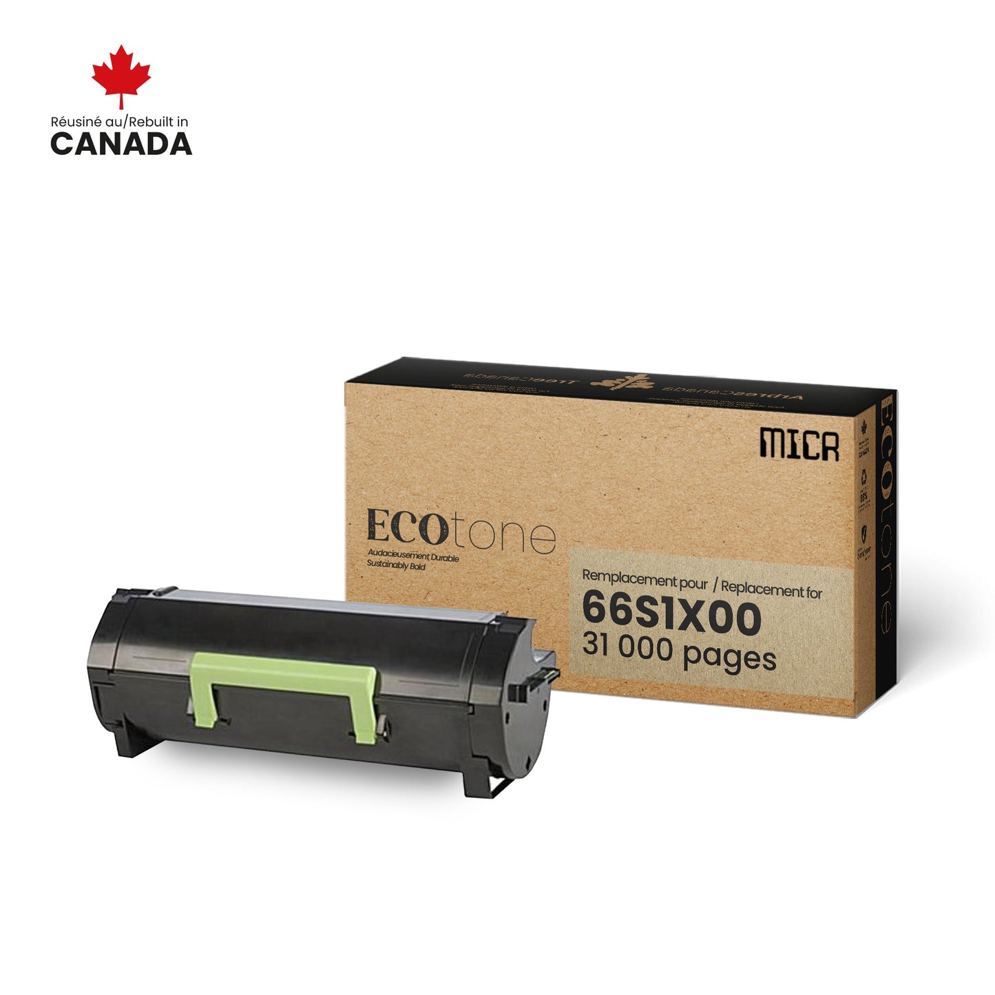 Lexmark 66S1X00 MICR Reman Ecotone Black 31K