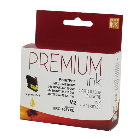 Brother LC105YS Jaune Alternative Premium Encre 1.2K