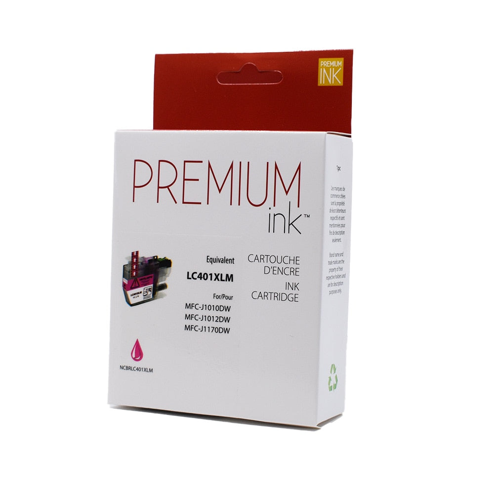 Brother LC401XLMS Alternative Premium Ink Dye Magenta 500 copies