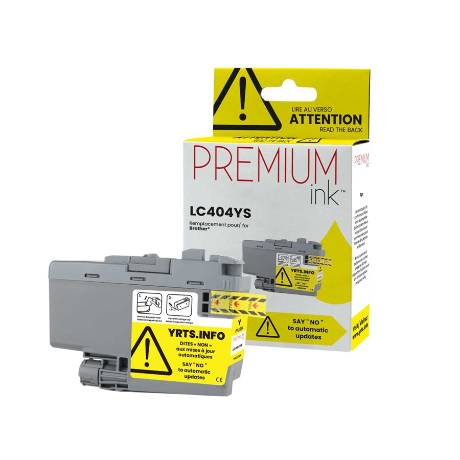 Brother LC404YS Alternative Premium Ink Dye Yellow 750 copies