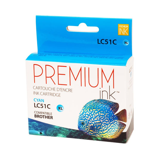 Brother LC51 XL Alternative Cyan Premium Encre